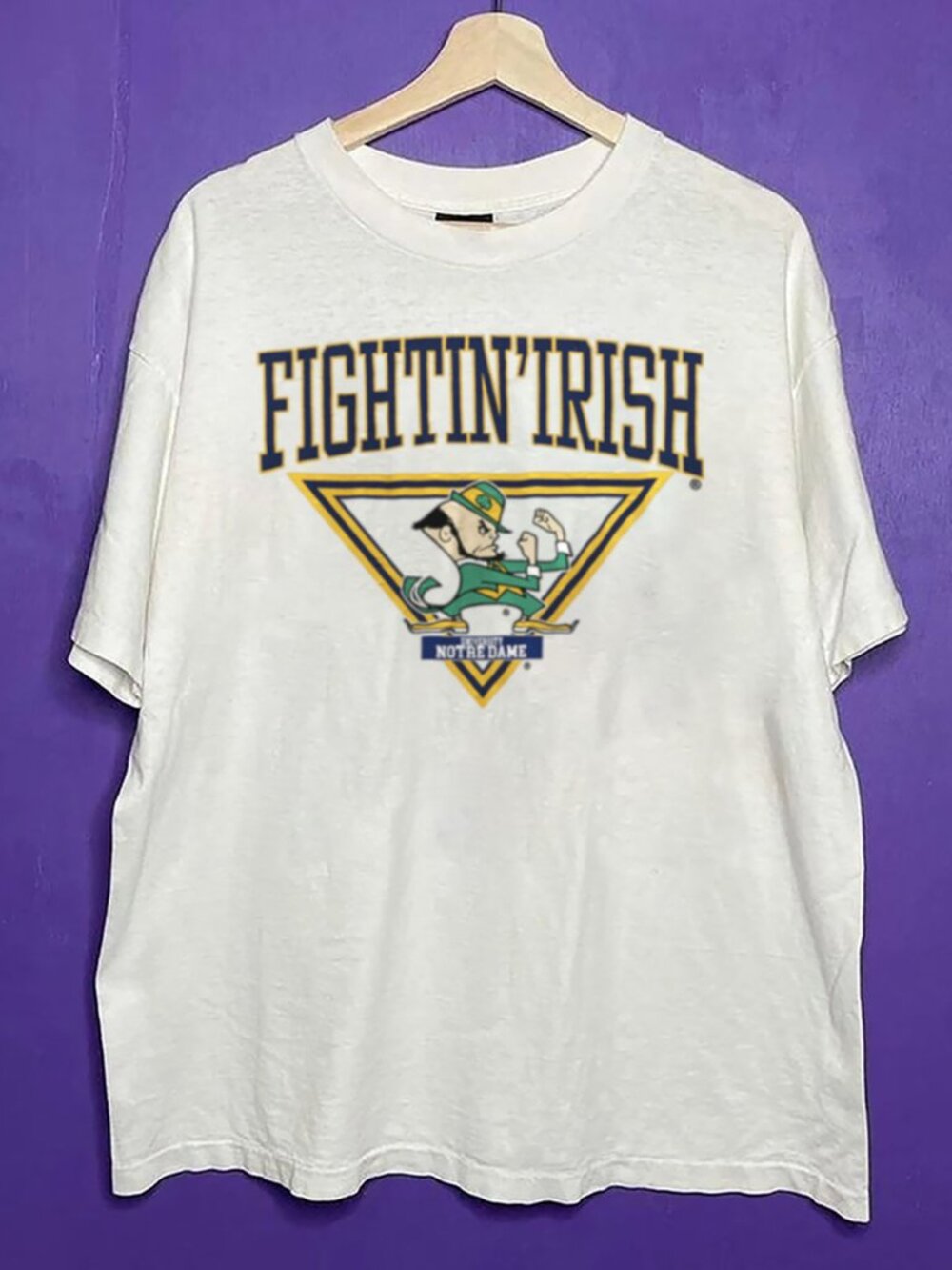 Vintage 90s University of Notre Dame Logo Shirt, University of Notre Dame Shirt
